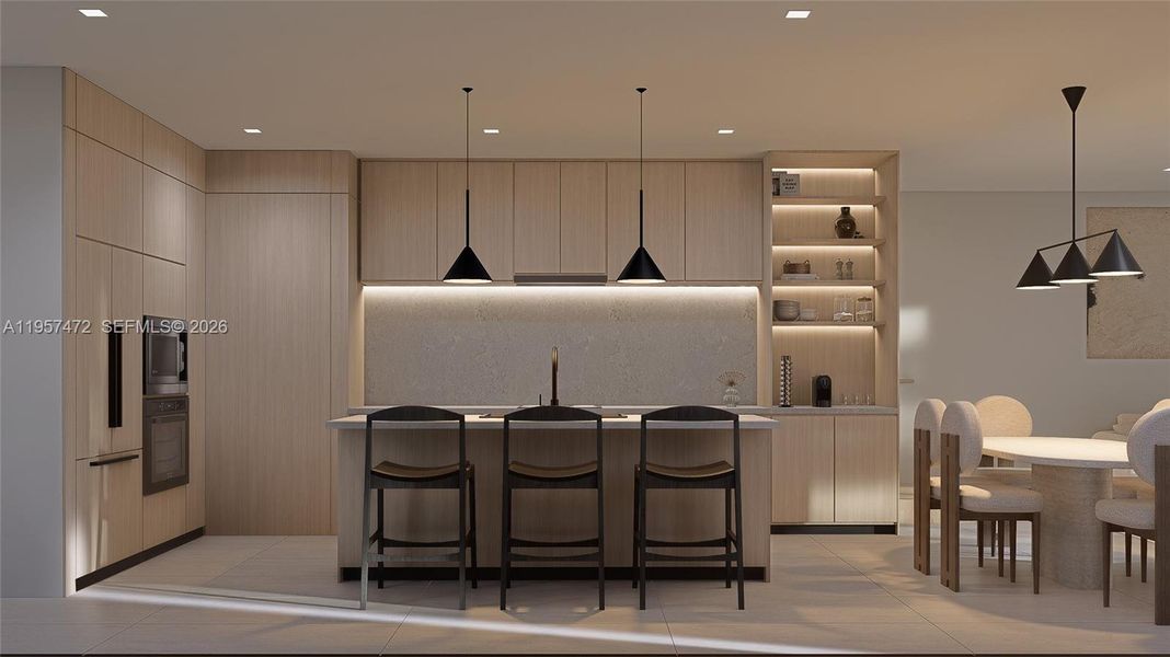 Furnished interior view inside a new home in , Miami (Image 3).