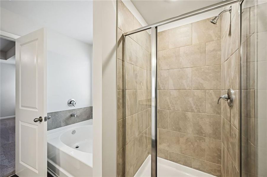 Furnished interior view inside a new home in The Hills at Cedar Creek, Winder (Image 35).