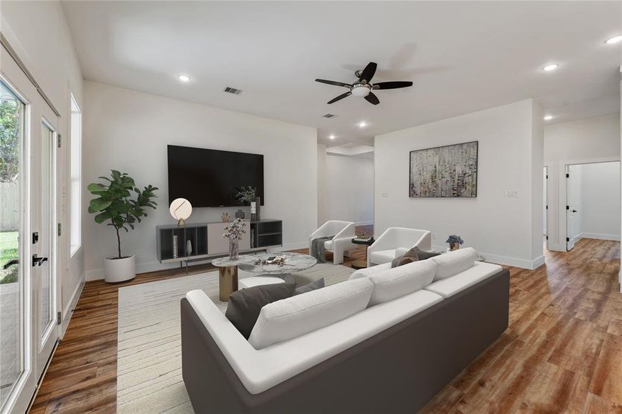 Look at the potential in the living room in this virtually staged photo.