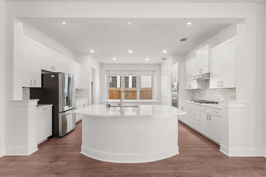 Furnished interior view inside a new home in Lariat, Liberty Hill (Image 6). Furnished interior view inside a new home in Lariat, Liberty Hill (Image 6).