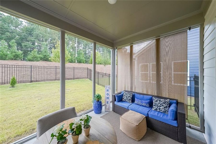 Exterior details and patio area of a home in The Reserve at Bells Ferry, Kennesaw (Image 23).