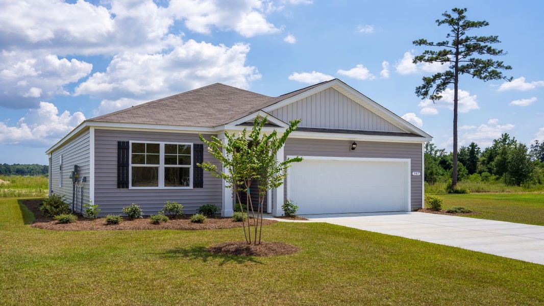 Representative exterior photo of a completed home built from the Aria by D.R. Horton in Summerville, Darlington, SC (Image 16).