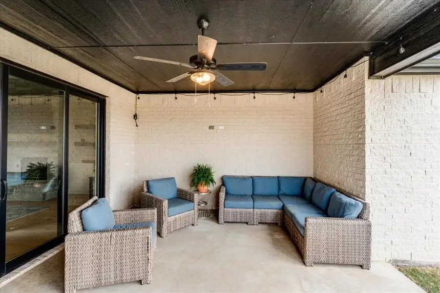 Exterior details and patio area of a home in , Godley (Image 4).