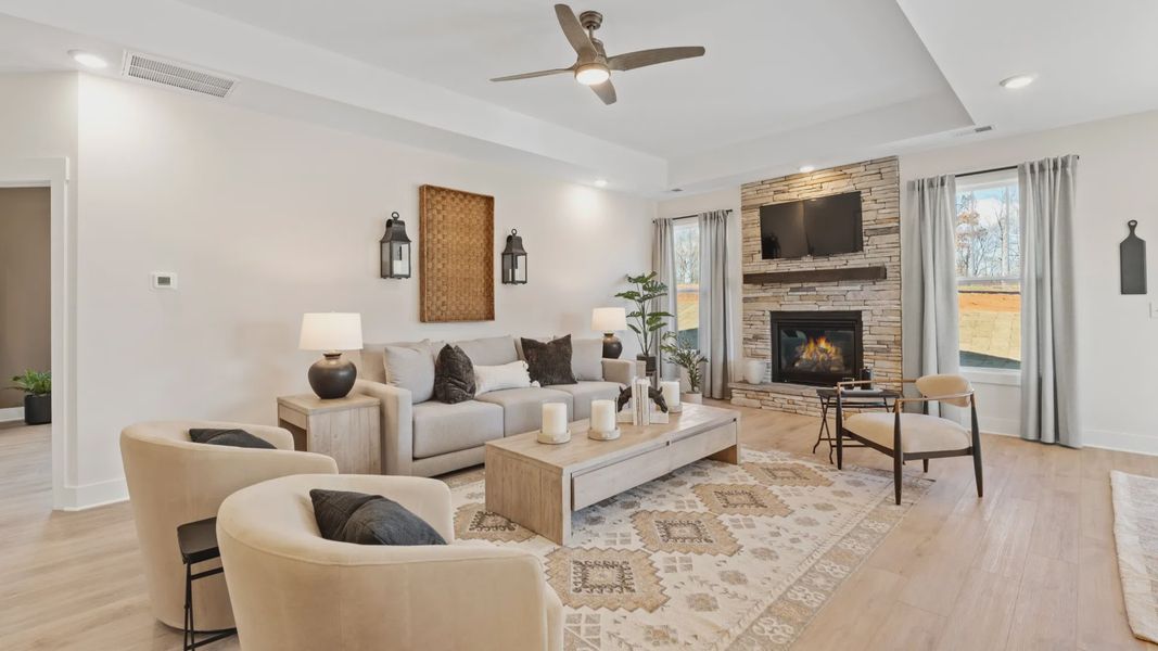 Family Room of The Middleton Design by DRB Homes