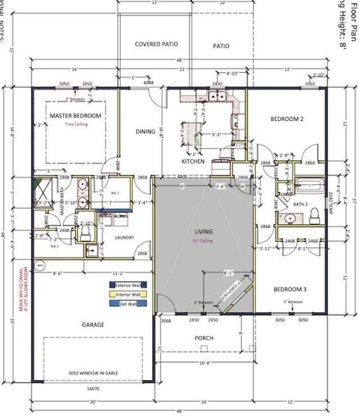 2D floor plan layout of this home in New Prospect Haven, Inman, SC (Image 2).