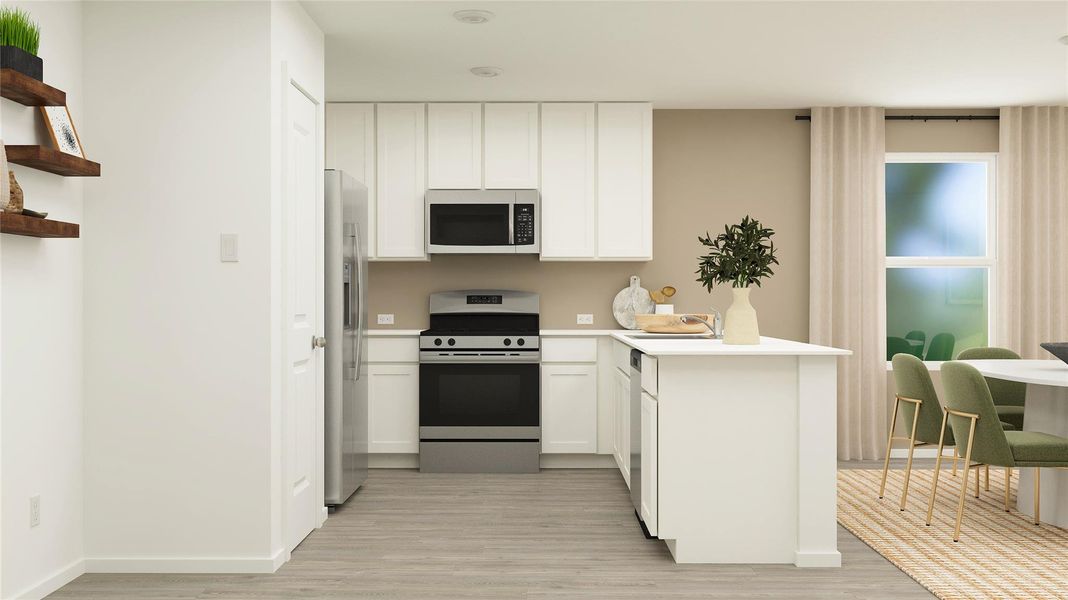 Furnished interior view inside a new home in Bertram Oaks: Majors Collection, Bertram (Image 16). Furnished interior view inside a new home in Bertram Oaks: Majors Collection, Bertram (Image 16).