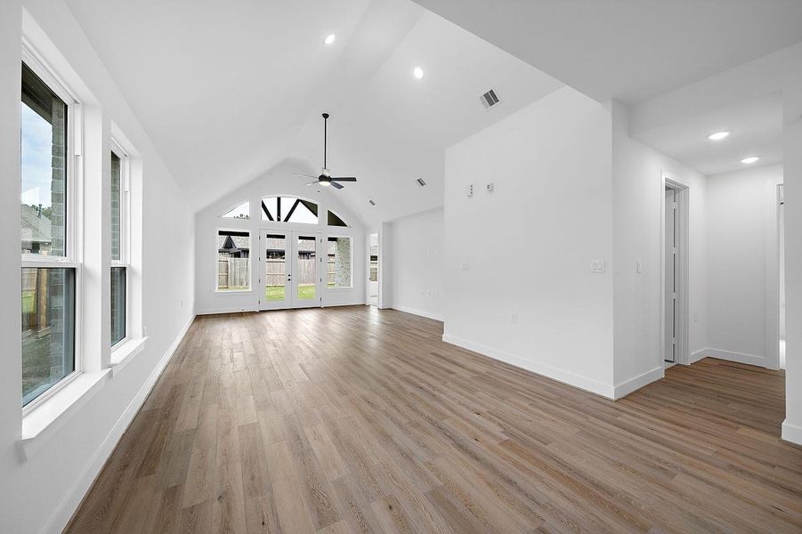 Representative unfurnished interior of a home built from the Cardinal by Caldwell Homes in Chambers Creek, Willis (Image 20).