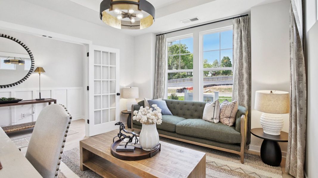 Representative furnished interior of a home built from the Lassiter by DRB Homes in Cottages of Bearwood, Mount Pleasant (Image 6).
