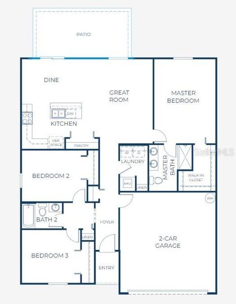 2D floor plan layout of this home in Poinciana, Poinciana, FL (Image 3). 2D floor plan layout of this home in Poinciana, Poinciana, FL (Image 3).