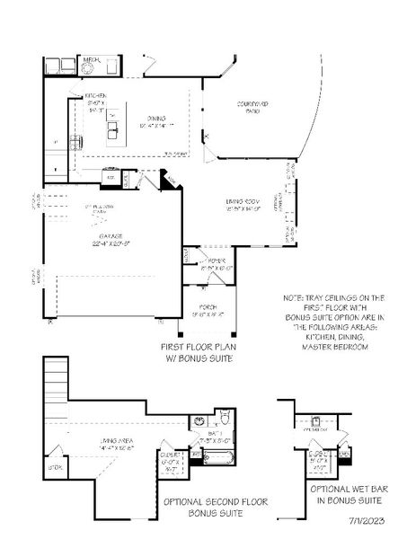 2D floor plan layout for the Palazzo by Epcon Communities in The Courtyards at Hodges Farm, Charlotte, NC (Image 26).
