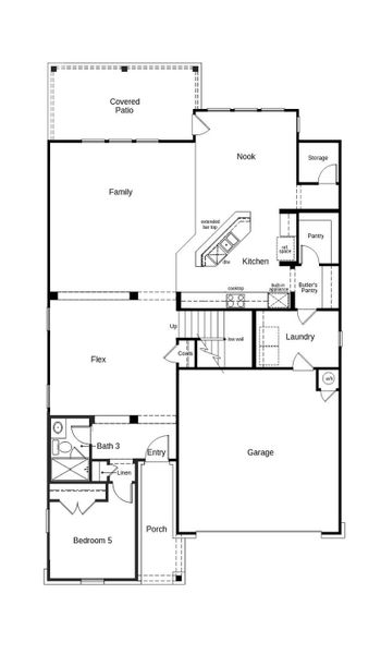 2D floor plan layout of this home in Salerno - Classic Collection, Round Rock, TX (Image 3). 2D floor plan layout of this home in Salerno - Classic Collection, Round Rock, TX (Image 3).