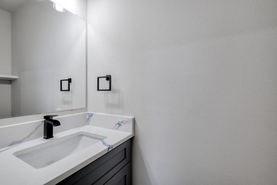 Bathroom featuring vanity