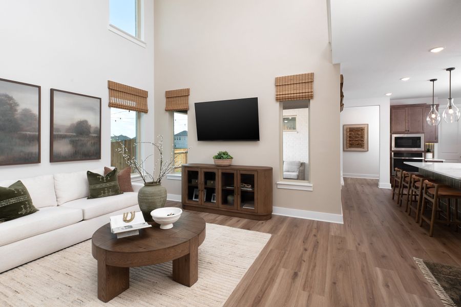 Representative furnished interior of a home built from the Walker by Tri Pointe Homes in Avondale, Fate (Image 6). Representative furnished interior of a home built from the Walker by Tri Pointe Homes in Avondale, Fate (Image 6).