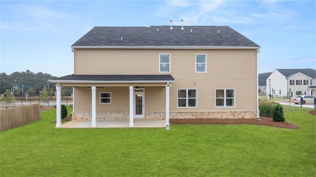 Exterior details and patio area of a home in The Gates at Pates Creek, Hampton (Image 4).