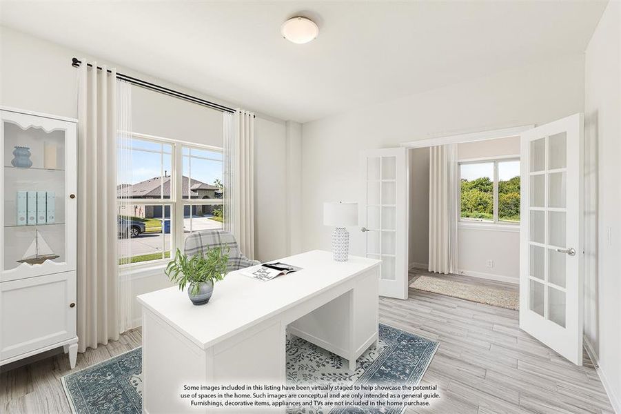 Furnished interior view inside a new home in Bear Creek Elements, Lavon (Image 10).