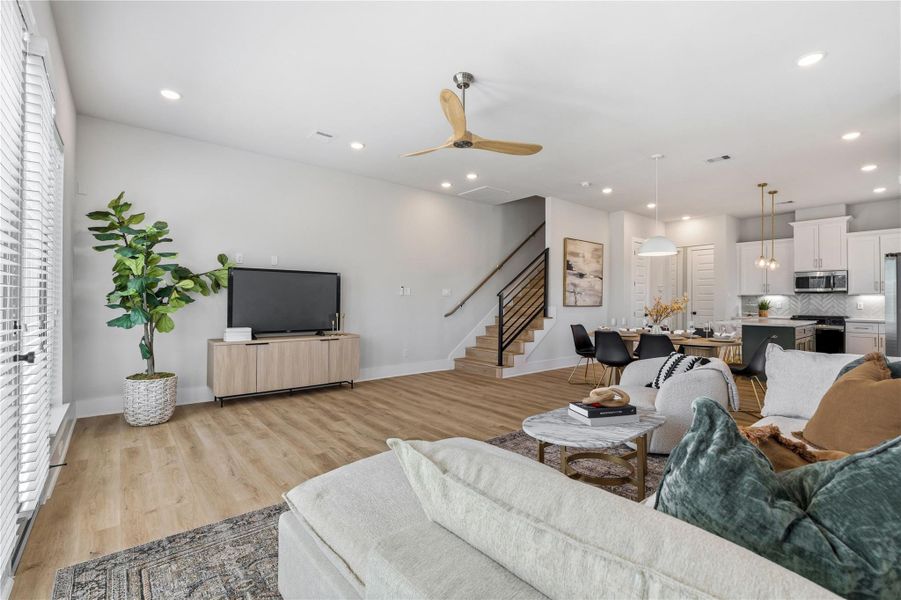 A clean and functional living area where natural light, open space, and thoughtful layout come together for everyday livability. A clean and functional living area where natural light, open space, and thoughtful layout come together for everyday livability.