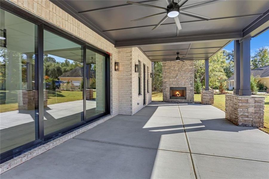 Exterior details and patio area of a home in , Loganville (Image 25).