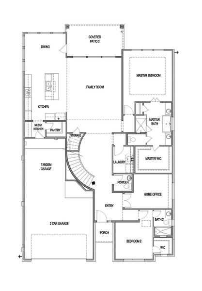 2D floor plan layout of this home in Blackhawk, Pflugerville, TX (Image 5).