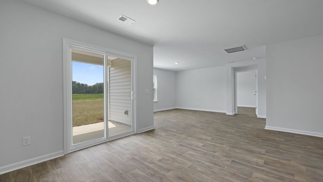 Representative unfurnished interior of a home built from the CALI by D.R. Horton in Evergreen, Holly Hill (Image 11). Representative unfurnished interior of a home built from the CALI by D.R. Horton in Evergreen, Holly Hill (Image 11).