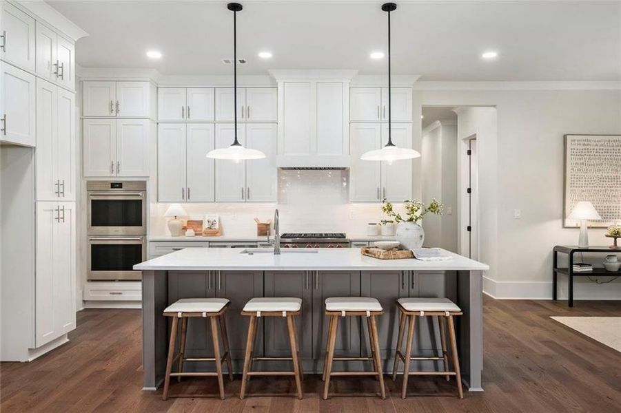 Furnished interior view inside a new home in , Atlanta (Image 9).