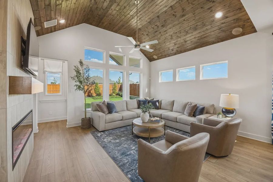 Representative furnished interior of a home built from the Dayton 50' by Chesmar Homes in Las Lomas, Forney (Image 12).