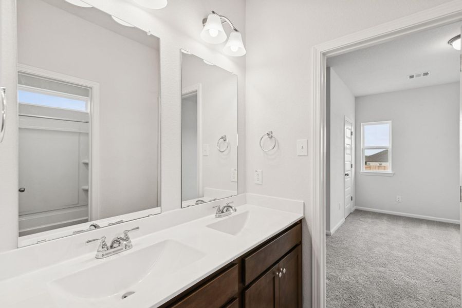 The Georgetown II- Bath 3. Home under construction, photo used for illustrative purposes only, colors and options will vary.