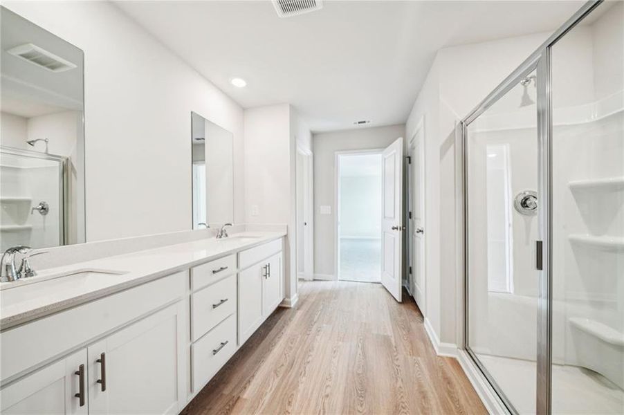 Furnished interior view inside a new home in Preserve at Mountain Creek, Pendergrass (Image 11).
