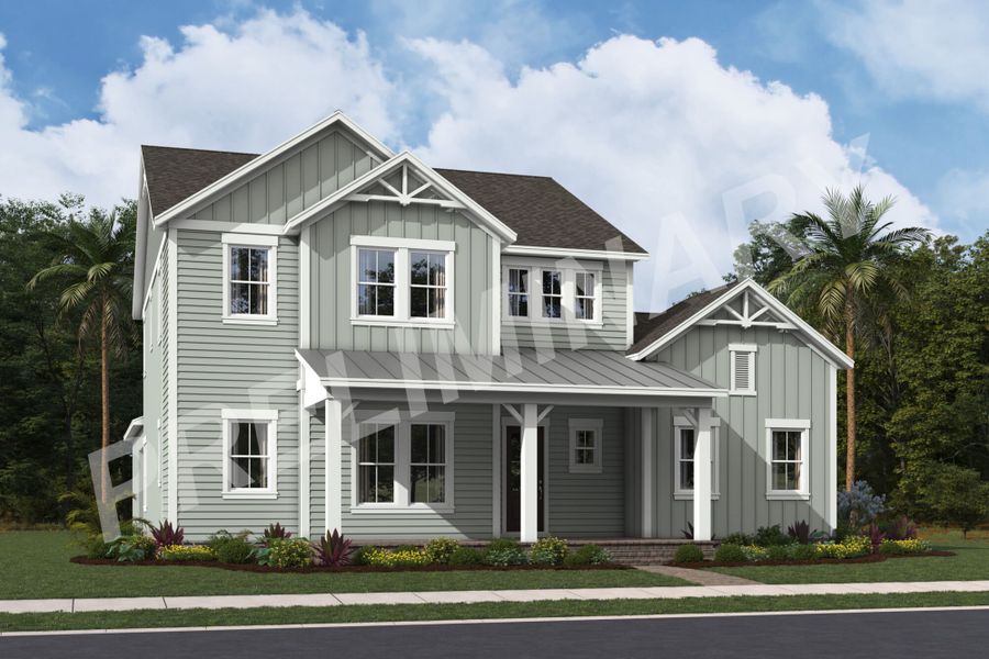 Representative exterior photo of a completed home built from the Montauk by Mattamy Homes in Newfield, Palm City, FL (Image 20).
