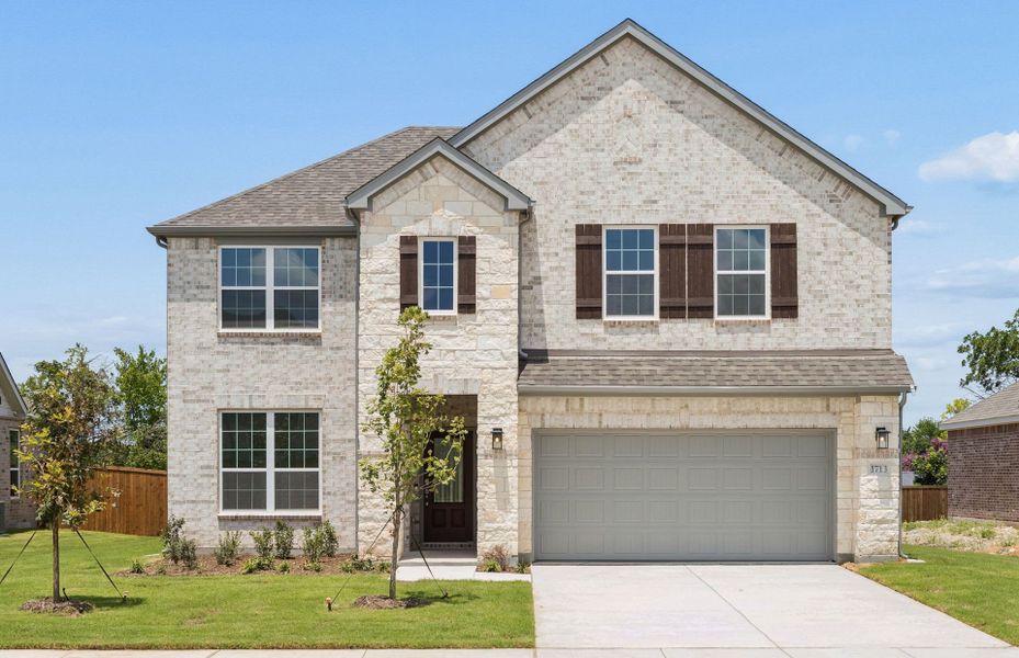Front exterior of a new home in Anna Town Square, Anna, TX, highlighting curb appeal (Image 1). Front exterior of a new home in Anna Town Square, Anna, TX, highlighting curb appeal (Image 1).