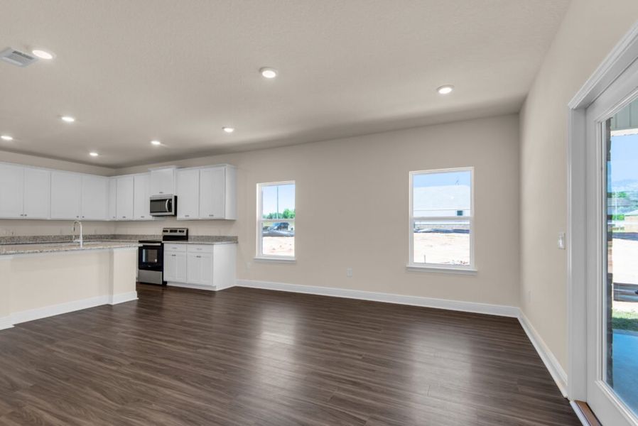 Representative unfurnished interior of a home built from the Seaside by Holiday Builders in Mahogany At Jubilee, Milton (Image 8).