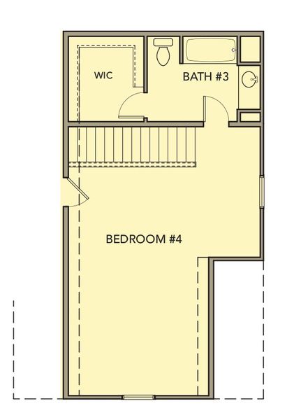 2D floor plan layout for the Cottonwood by Kerley Family Homes in Pevensie Manor, Powder Springs, GA (Image 5).