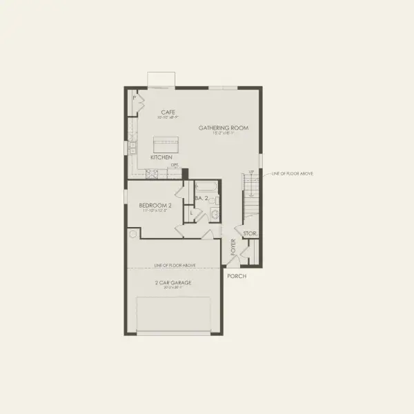 2D floor plan layout for the Mill Run by Pulte Homes in Waypointe, Port Orange, FL (Image 4).