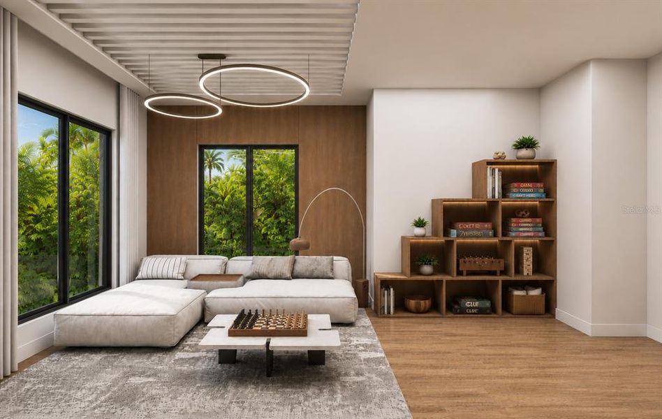 Furnished interior view inside a new home in , St. Petersburg (Image 20).