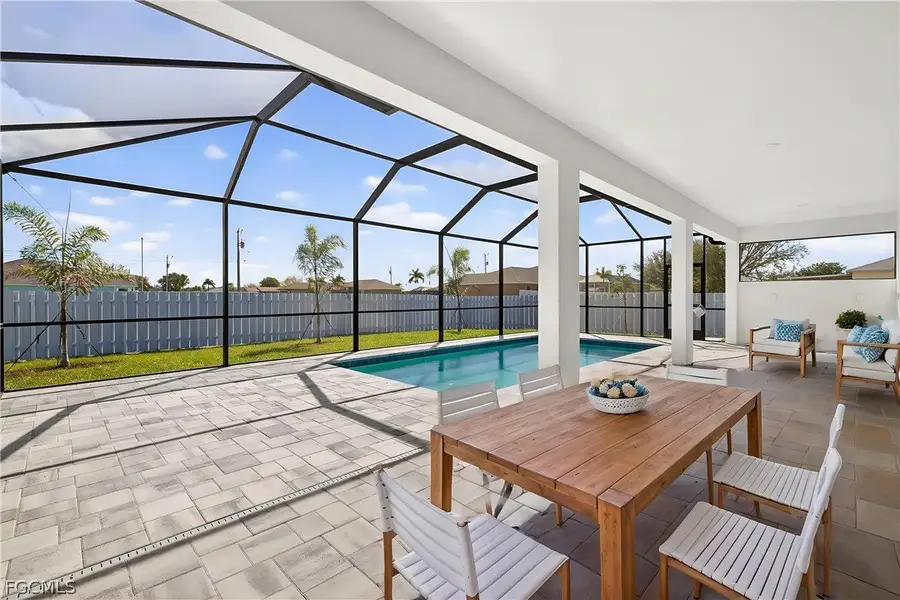 Exterior details and patio area of a home in Cape Coral, Cape Coral (Image 3).