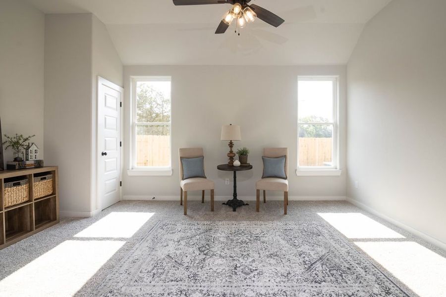 Representative furnished interior of a home built from the The Laurel by Avonley Homes in Greens Prairie Reserve, College Station (Image 11).