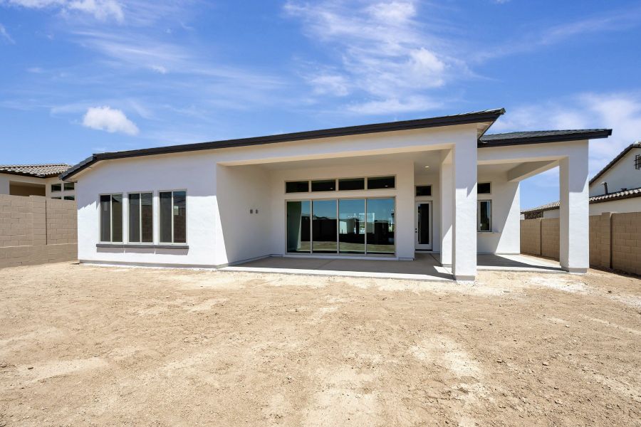 Exterior details and patio area of a home in The Ridge at Victory, Buckeye (Image 3).
