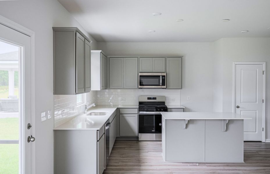 Package B Kitchen with beautiful gray cabinets and