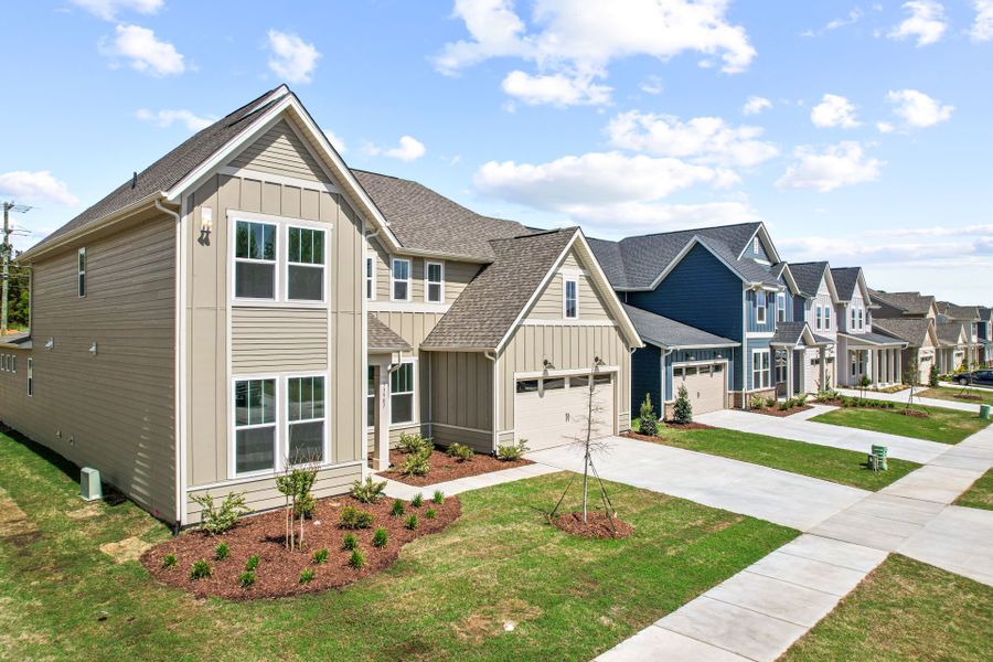Representative exterior photo of a completed home built from the Shetland by Pulte Homes in Parkside Crossing, Charlotte, NC (Image 2). Representative exterior photo of a completed home built from the Shetland by Pulte Homes in Parkside Crossing, Charlotte, NC (Image 2).