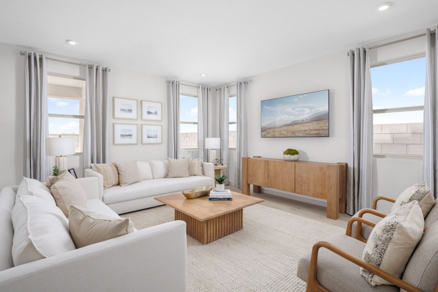 Representative furnished interior of a home built from the Pantano by Beazer Homes in Montana Vista - Highland, Buckeye (Image 17).
