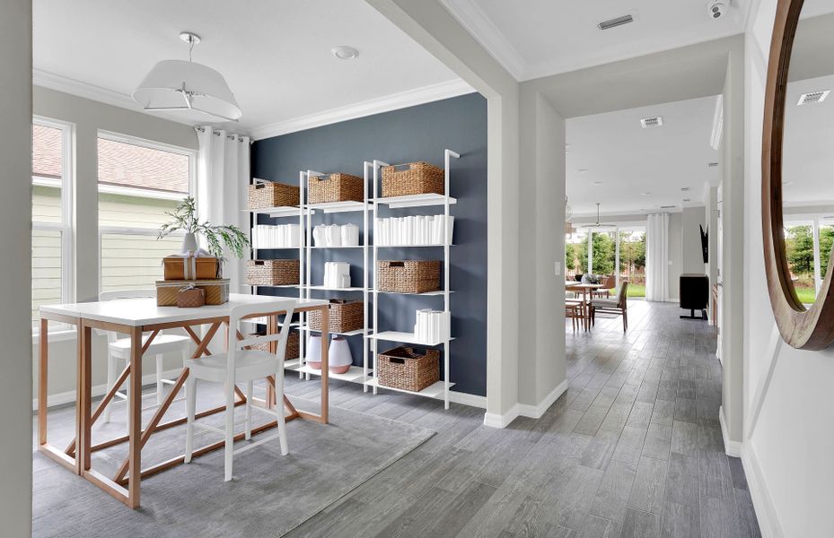 Furnished interior view inside a new home in Del Webb Wildlight, Yulee (Image 15).