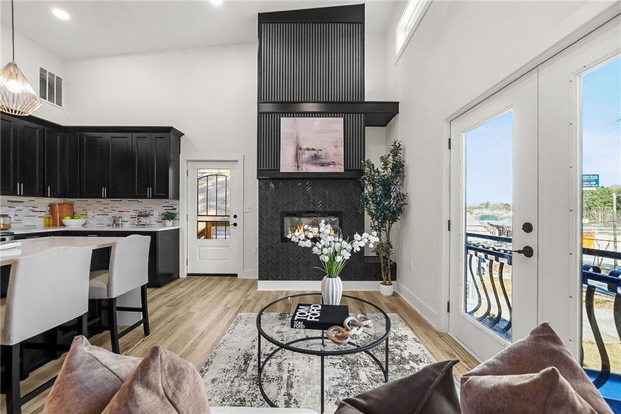 Furnished interior view inside a new home in , Atlanta (Image 10).
