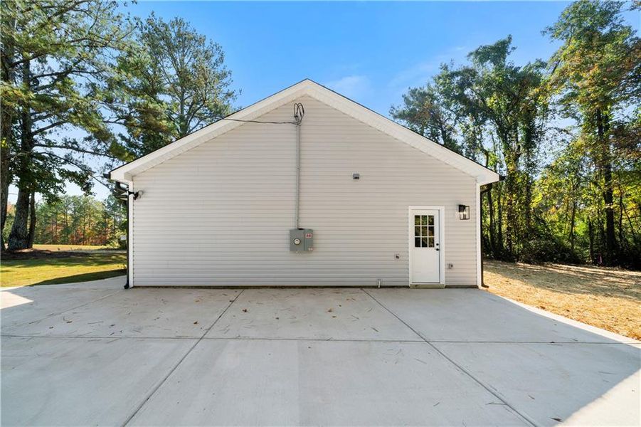 Exterior details and patio area of a home in , Cedartown (Image 19). Exterior details and patio area of a home in , Cedartown (Image 19).