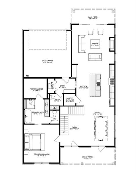 2D floor plan layout of this home in , Milton, GA (Image 3).