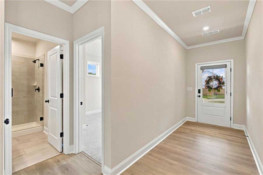 Spacious, unfurnished interior of a new home in The Paddocks at Doc Hughes, Buford (Image 50). Spacious, unfurnished interior of a new home in The Paddocks at Doc Hughes, Buford (Image 50).
