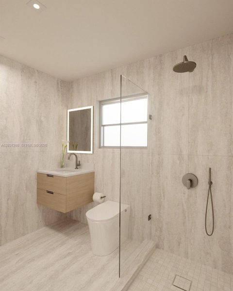 Furnished interior view inside a new home in , Miami Beach (Image 21).