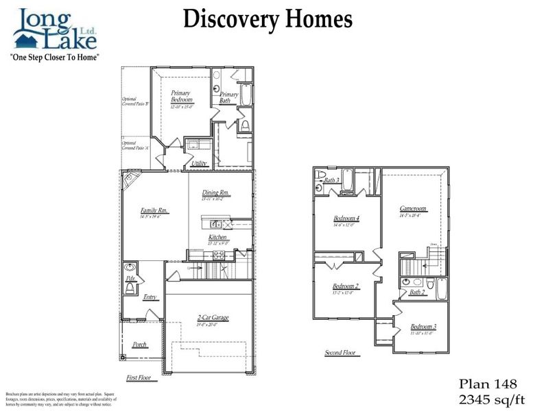 Image 5 representing the Plan 148 by Long Lake Ltd. in Olympia Fields, Fresno, TX.