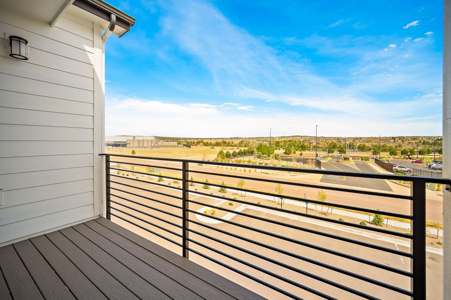 Exterior details and patio area of a home in The Residences at Victory Ridge, Colorado Springs (Image 2). Exterior details and patio area of a home in The Residences at Victory Ridge, Colorado Springs (Image 2).