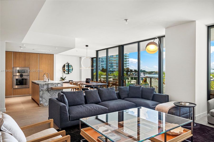 Furnished interior view inside a new home in Five Park, Miami Beach (Image 5). Furnished interior view inside a new home in Five Park, Miami Beach (Image 5).