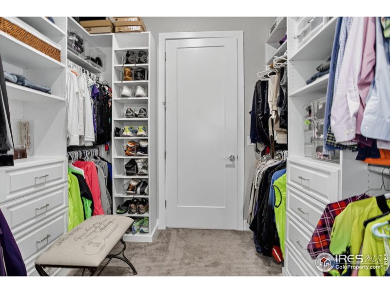 Primary Walk-in closet with Built-in organization