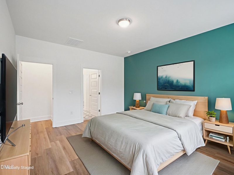 Virtually staged bedroom alternate view- Virtually staged bedroom alternate view-